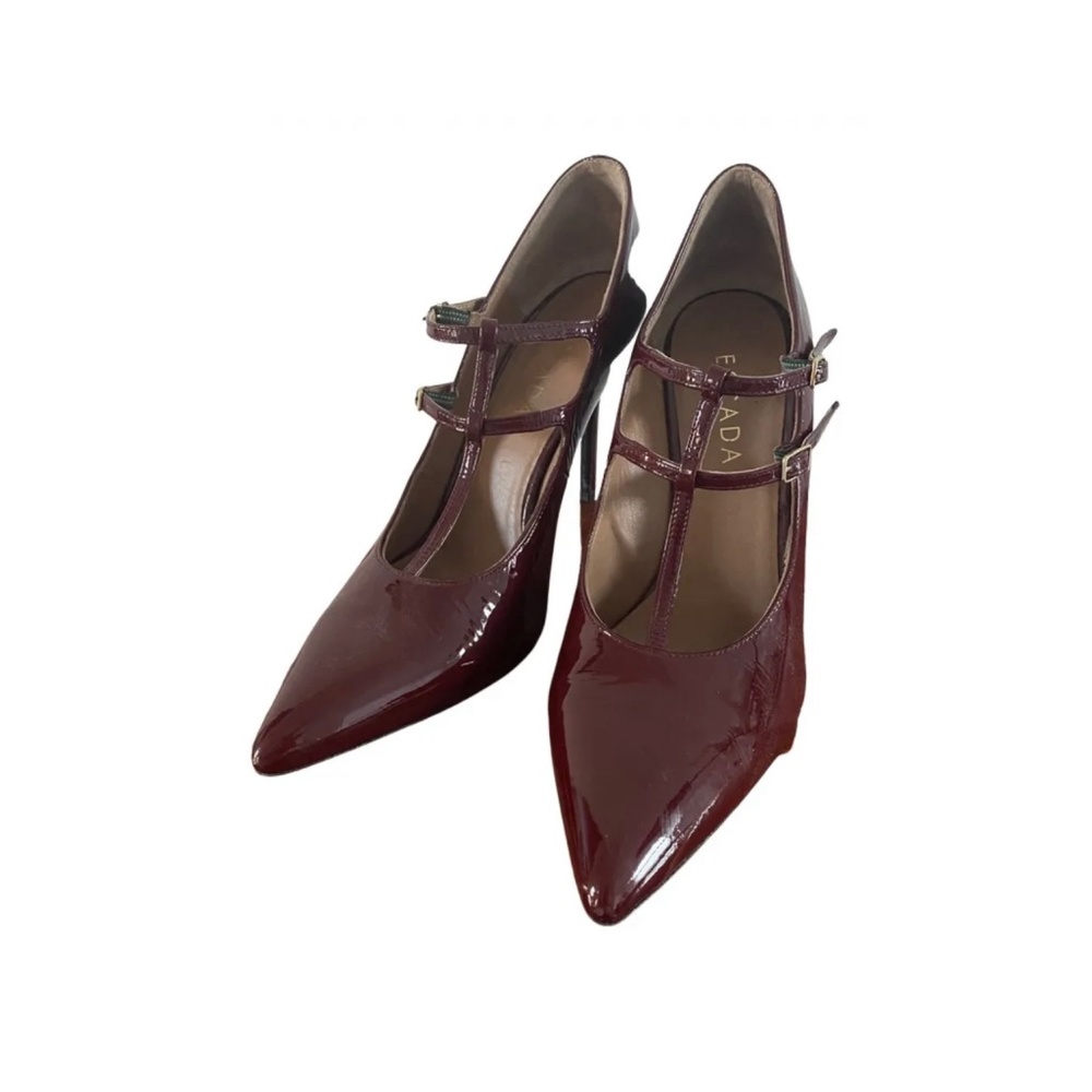 Patent Leather Stiletto Heels- never worn- Burgundy color